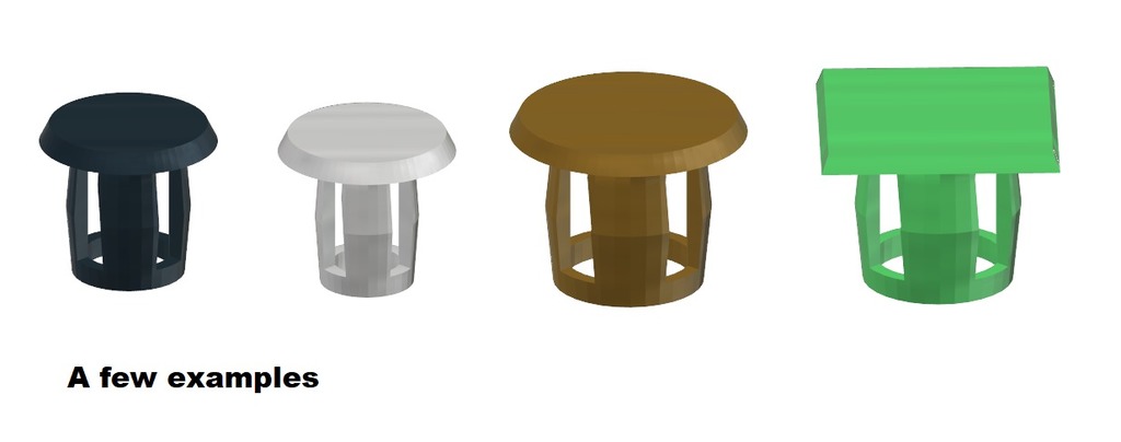Cover cap for drillholes, customizable