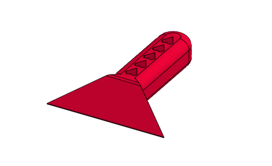 valentines print bed scraper!