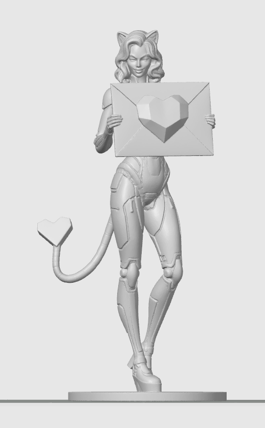 Valentine’s cat-girl figurine 9
