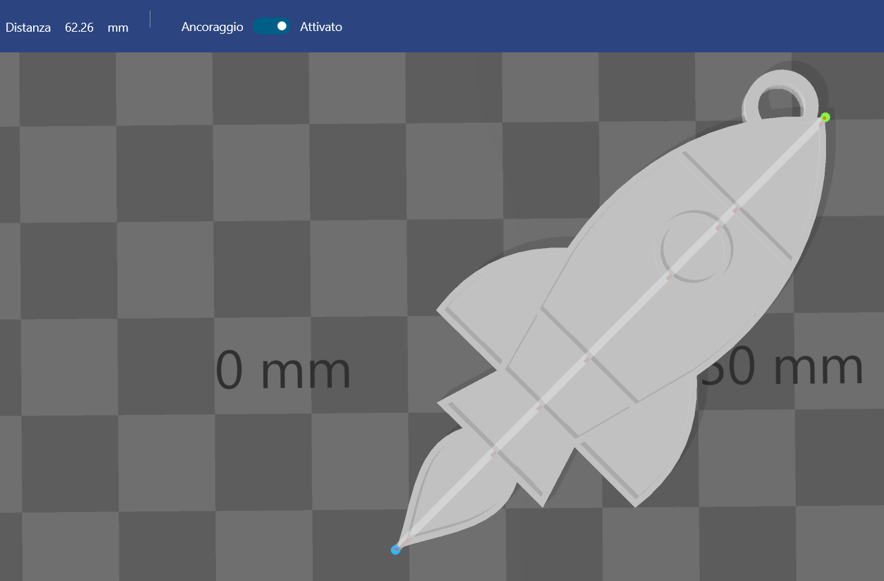 Miniatura 3 do modelo 3D Rocket Keychain