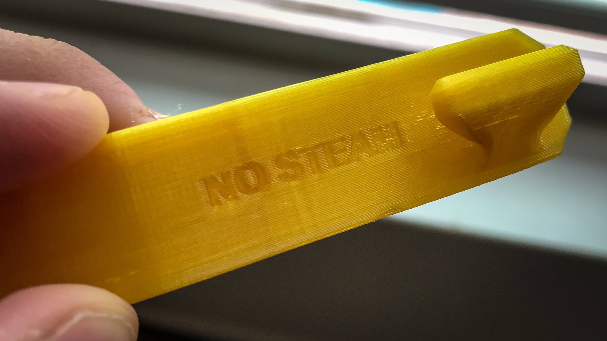 "NO STEAM" Label RC3 Face Shield Mod (For Printing in PLA)