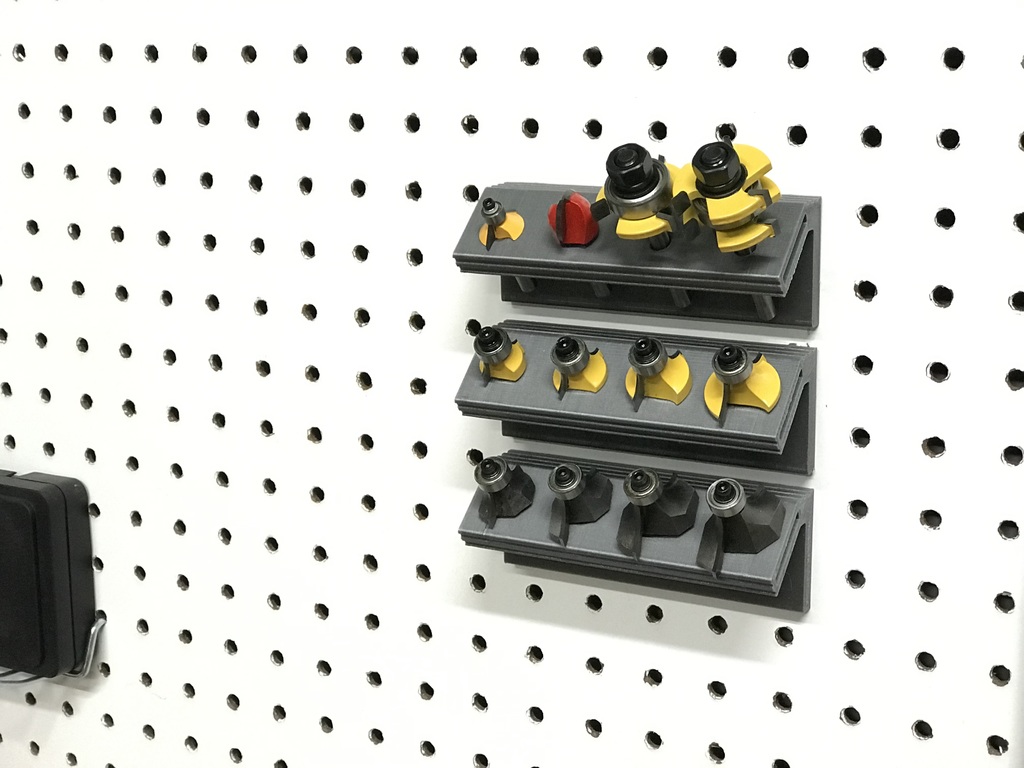 Router Bit Pegboard Caddy by JeremyKMac Download free STL model