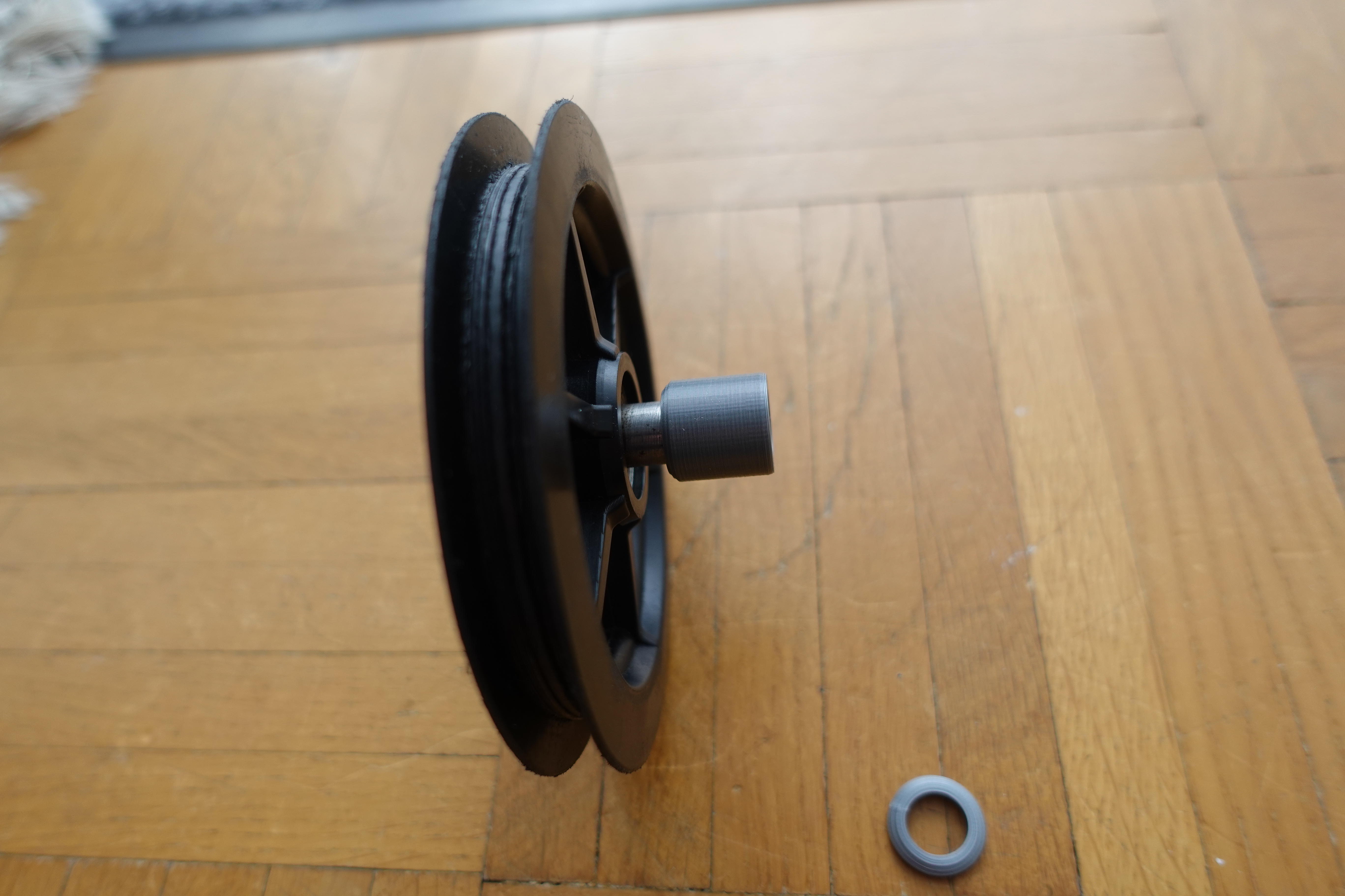 Spacers for velomobile front idler