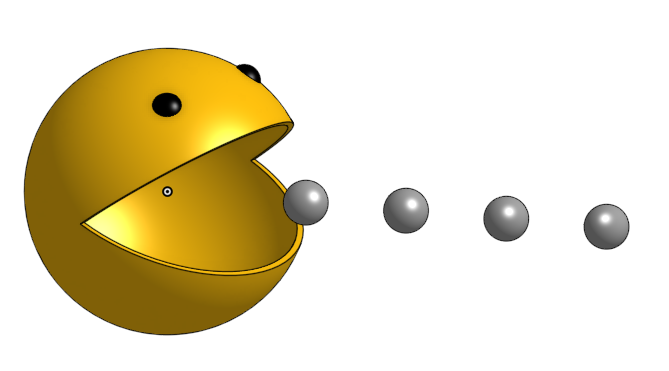 Pac man with pellets