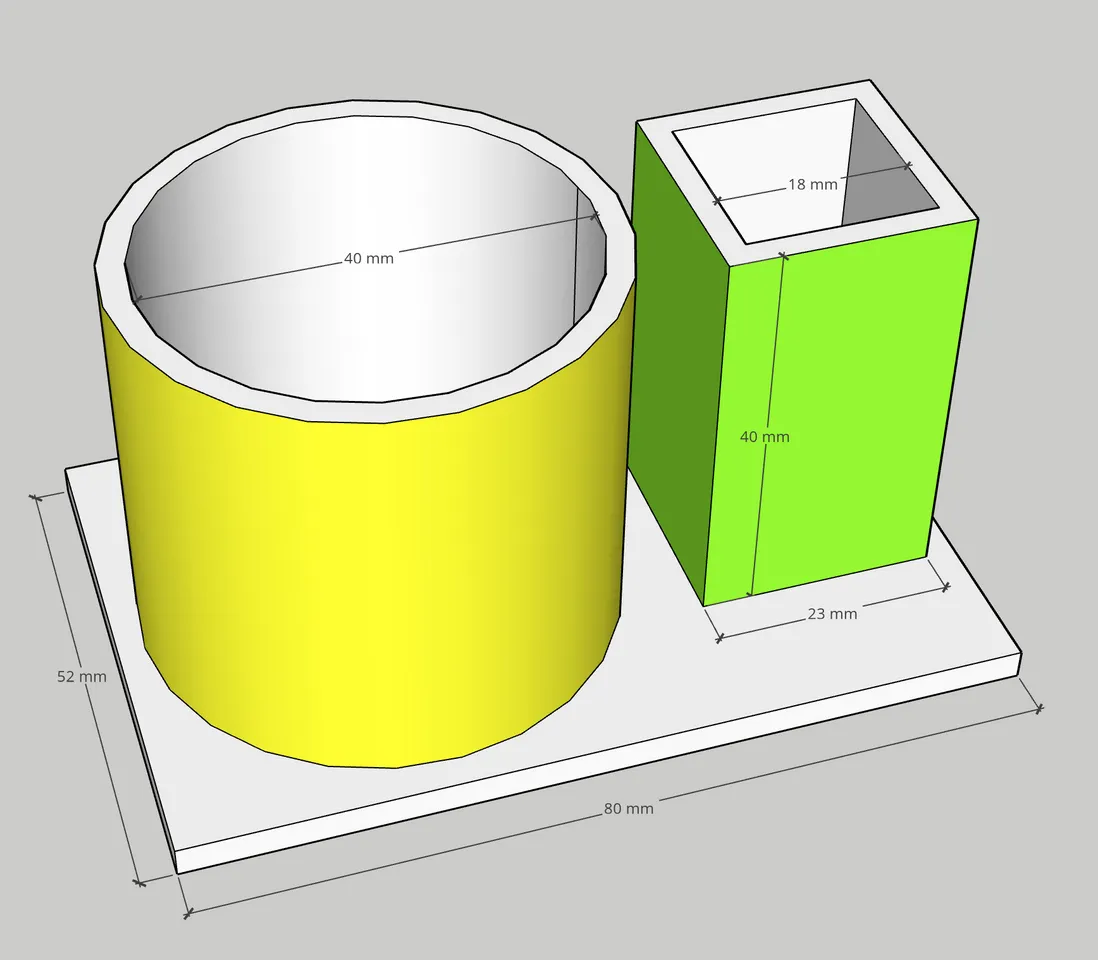 porta trucchi, porta rossetti, porta oggetti, make up holder by andre, Download free STL model