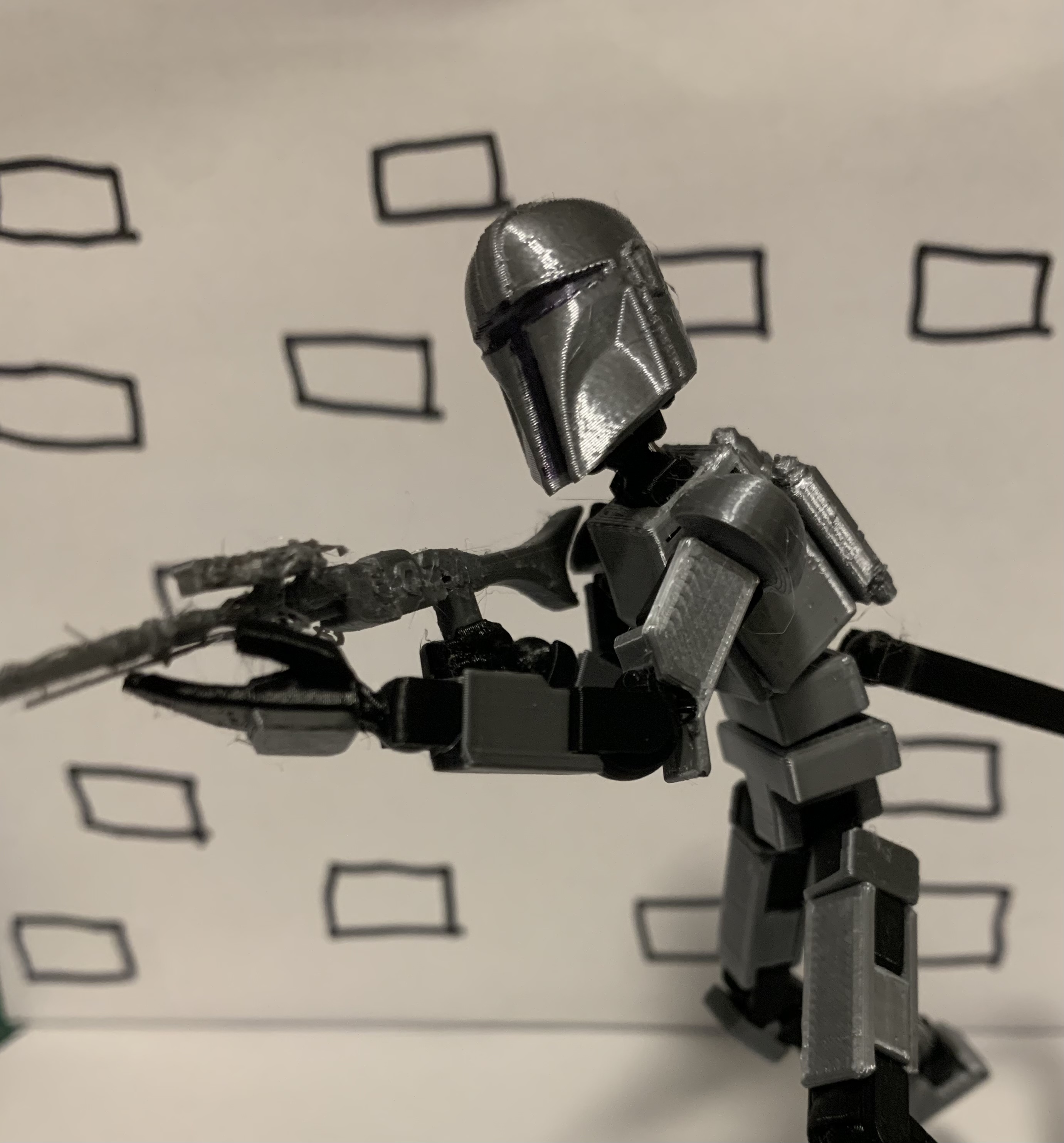 Lucky 13 Mandalorian (With Jetpack and Rifle!)