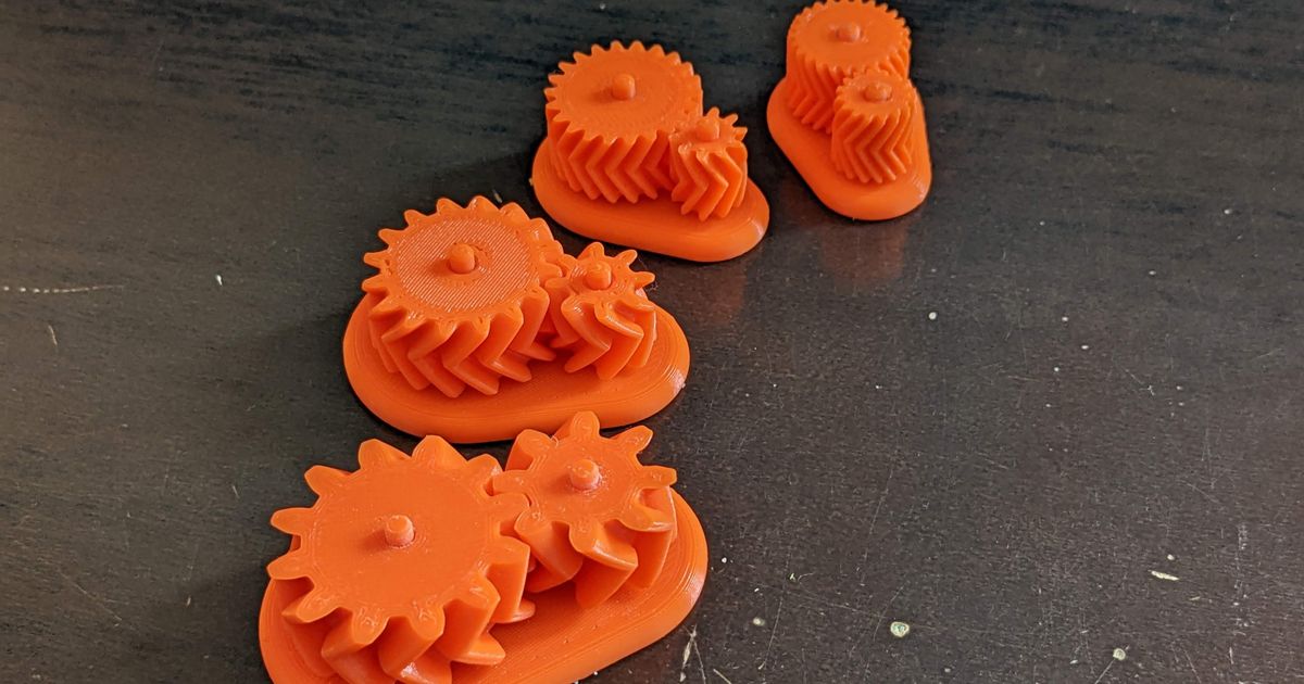 Herringbone Gear Module test by maxymax Download free STL model