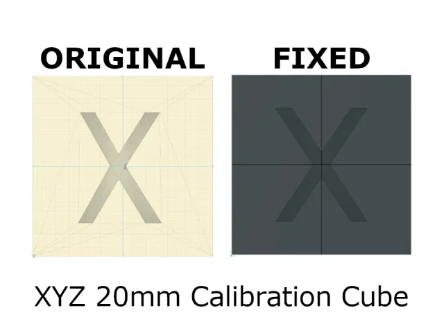 Fixed XYZ 20mm Calibration Cube