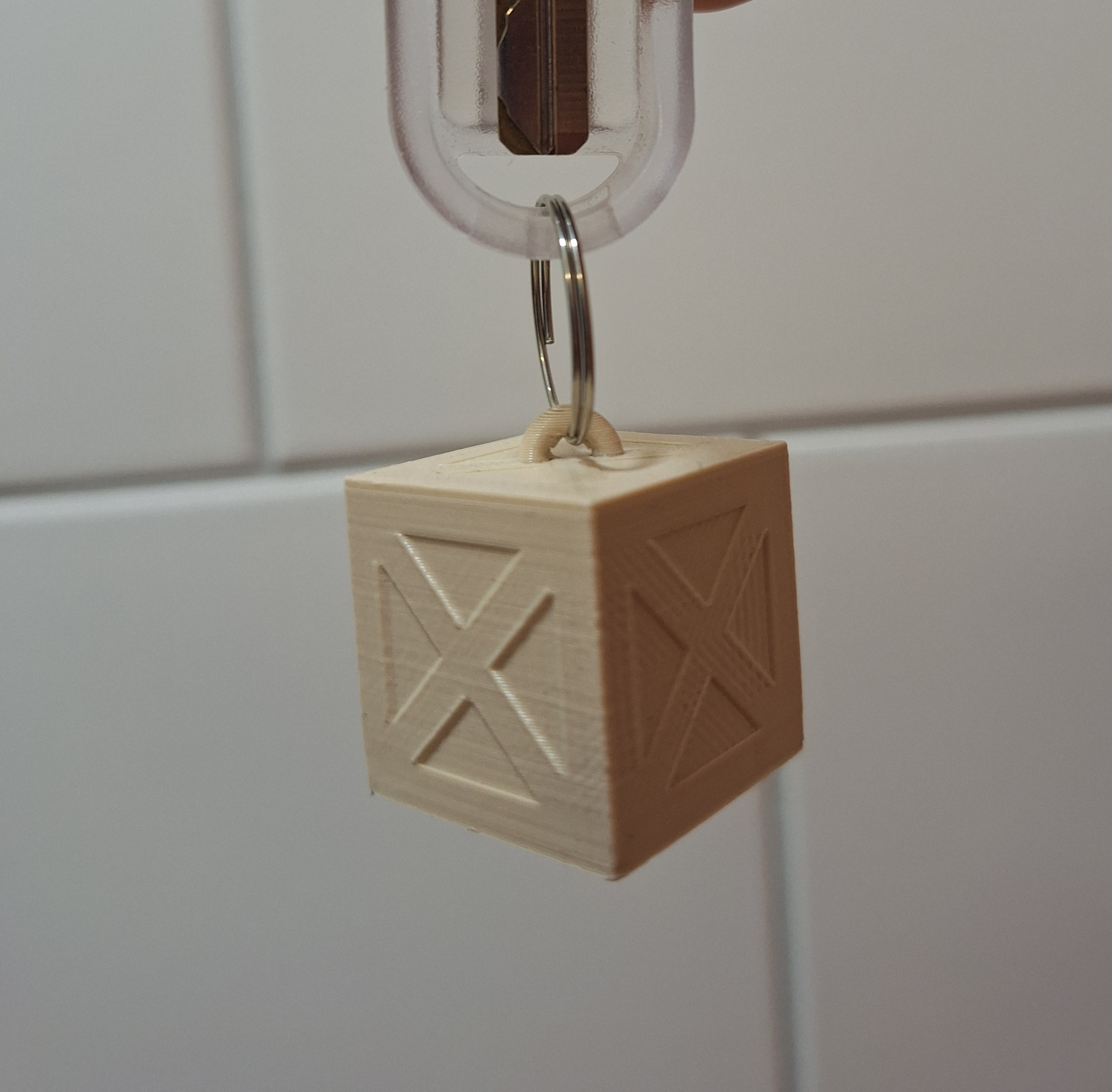 Crash Bandicoot Crate keychain charm