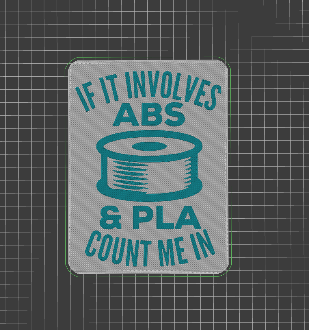Pla & Abs involved - wall plaque