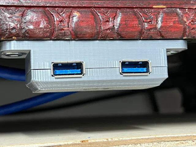 Two part USB bracket