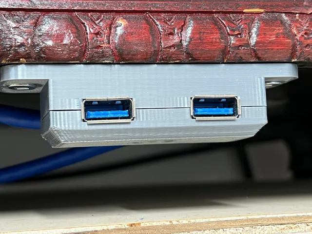 Two part USB bracket