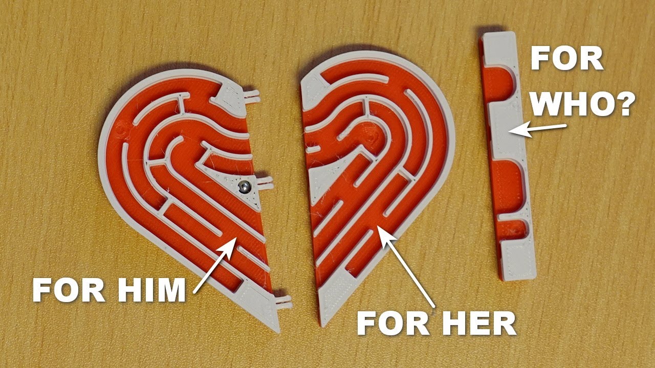 Heart marble maze as Valentine's day gift