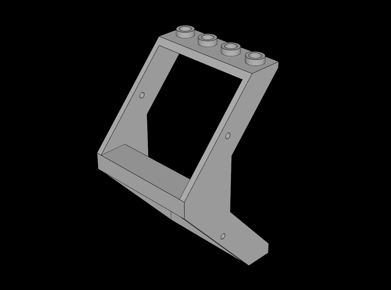 Lego Compatible (4741.dat) Window  4 x  4 x  6 Outward Sloping