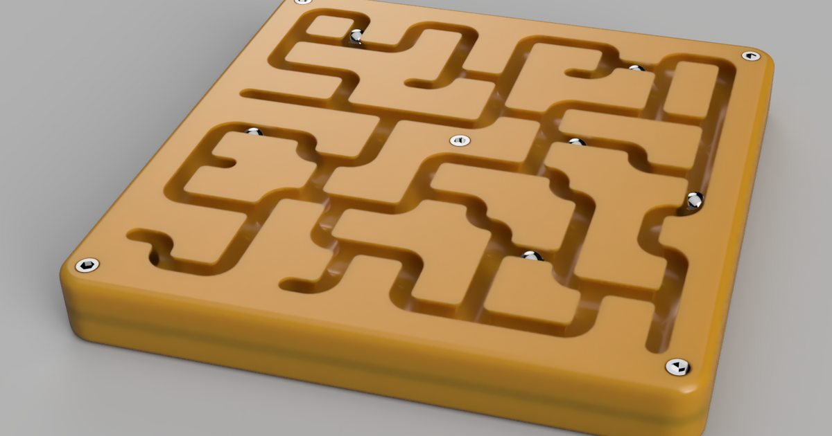 DoubleSided Sensory Ball Bearing Maze by trrevvorr Download free STL