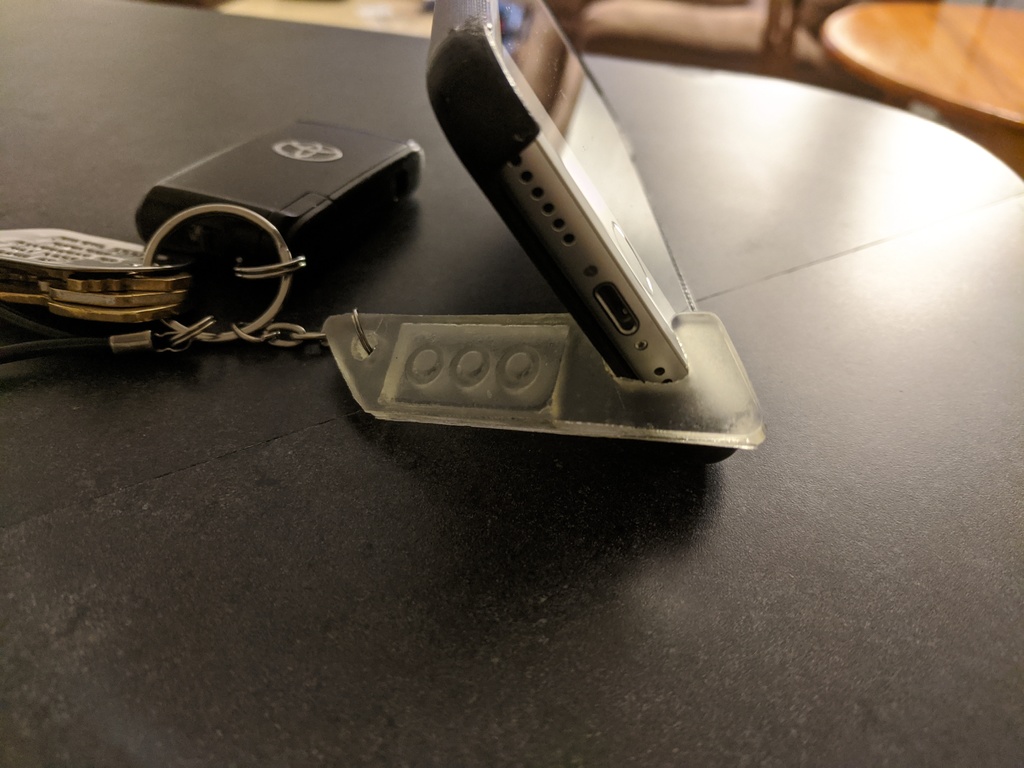 Lego keychain smartphone stand