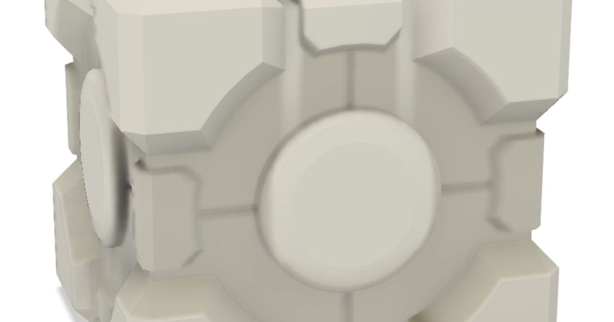 Free Obj Model Weighted Companion Cube Portal