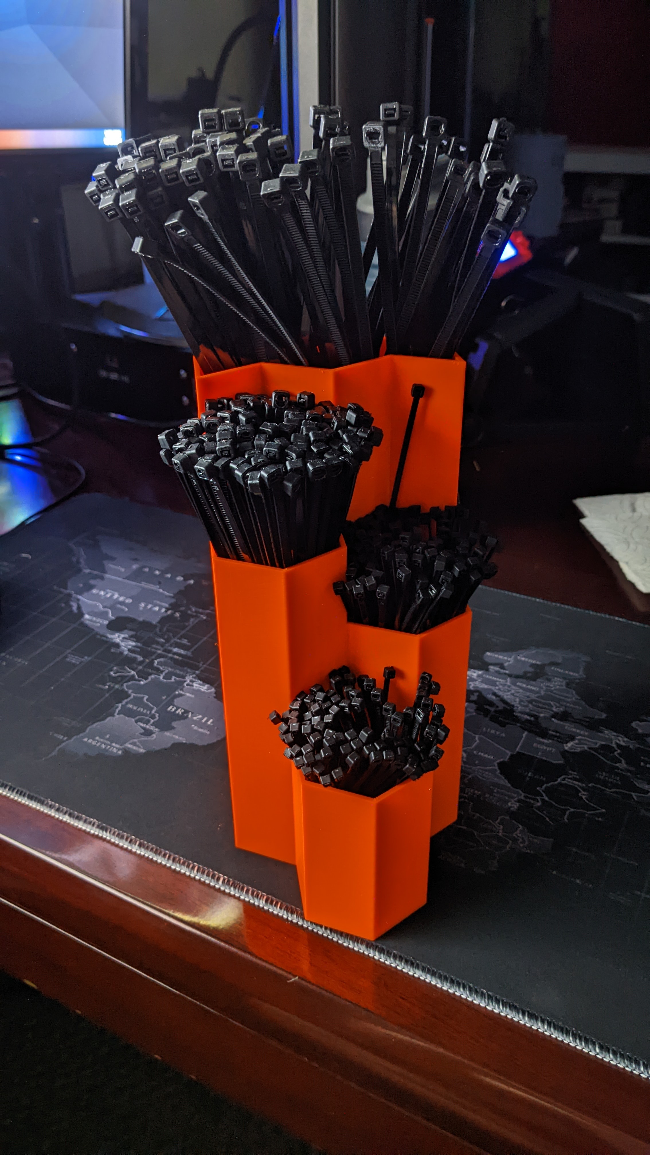 Hexagon Ziptie Organizer