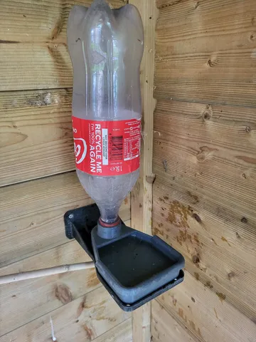 Bird bath with soda bottle thread (optional wall mount)