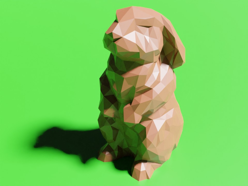 Bunny Low Poly Vase mode