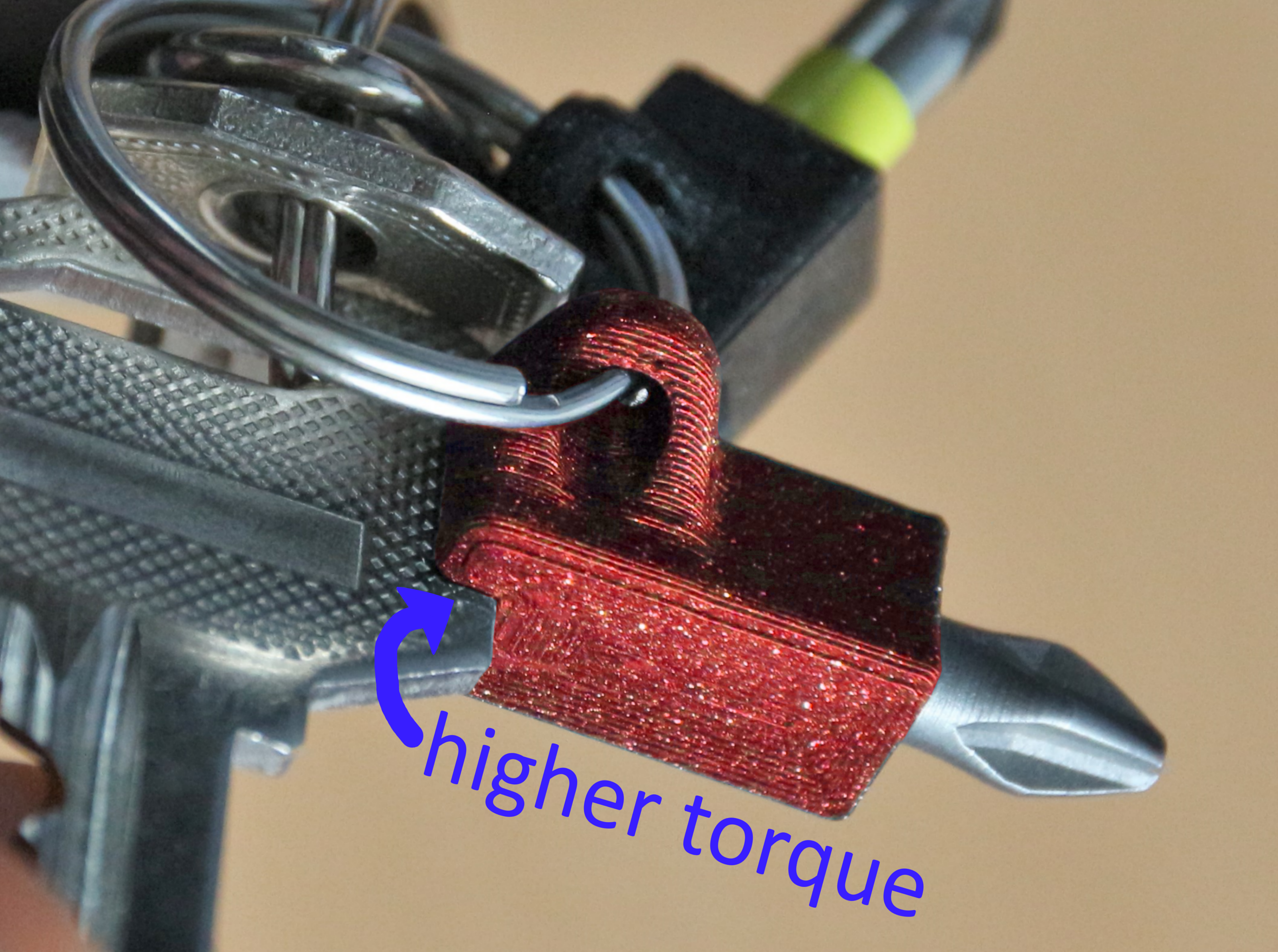 Mini keychain bit holder