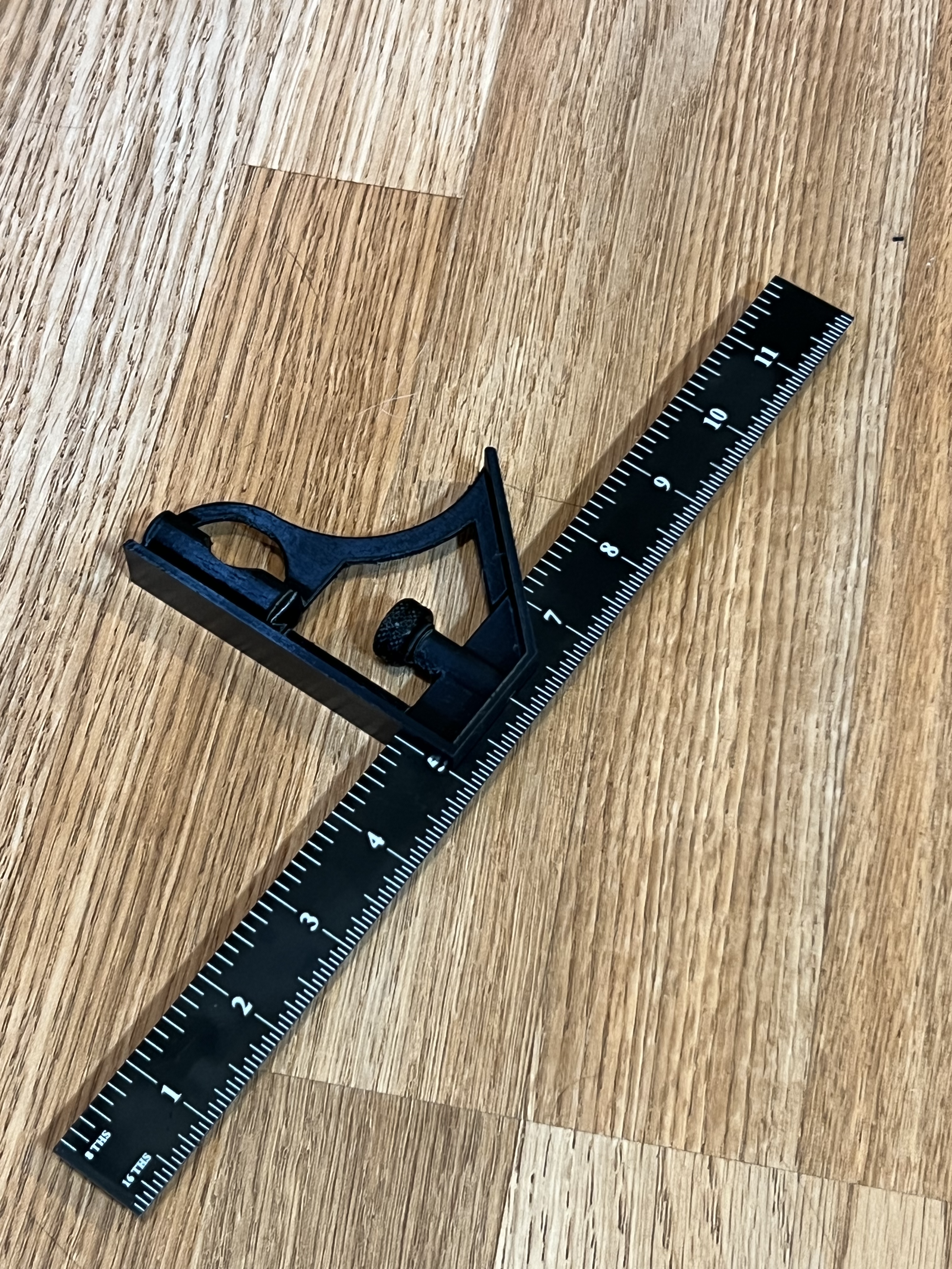 Combination Square for flat rulers