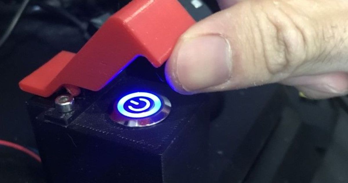 External PC power button by botbot141 Download free STL model