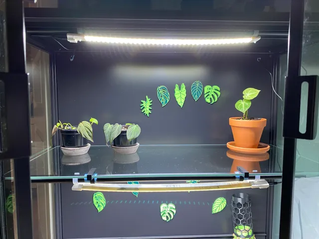 Mounts for growlights IKEA Greenhouse cabinet
