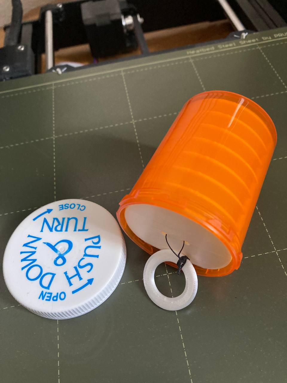 Organized Pill Bottle for Travel (with EasyAccess Handle) by