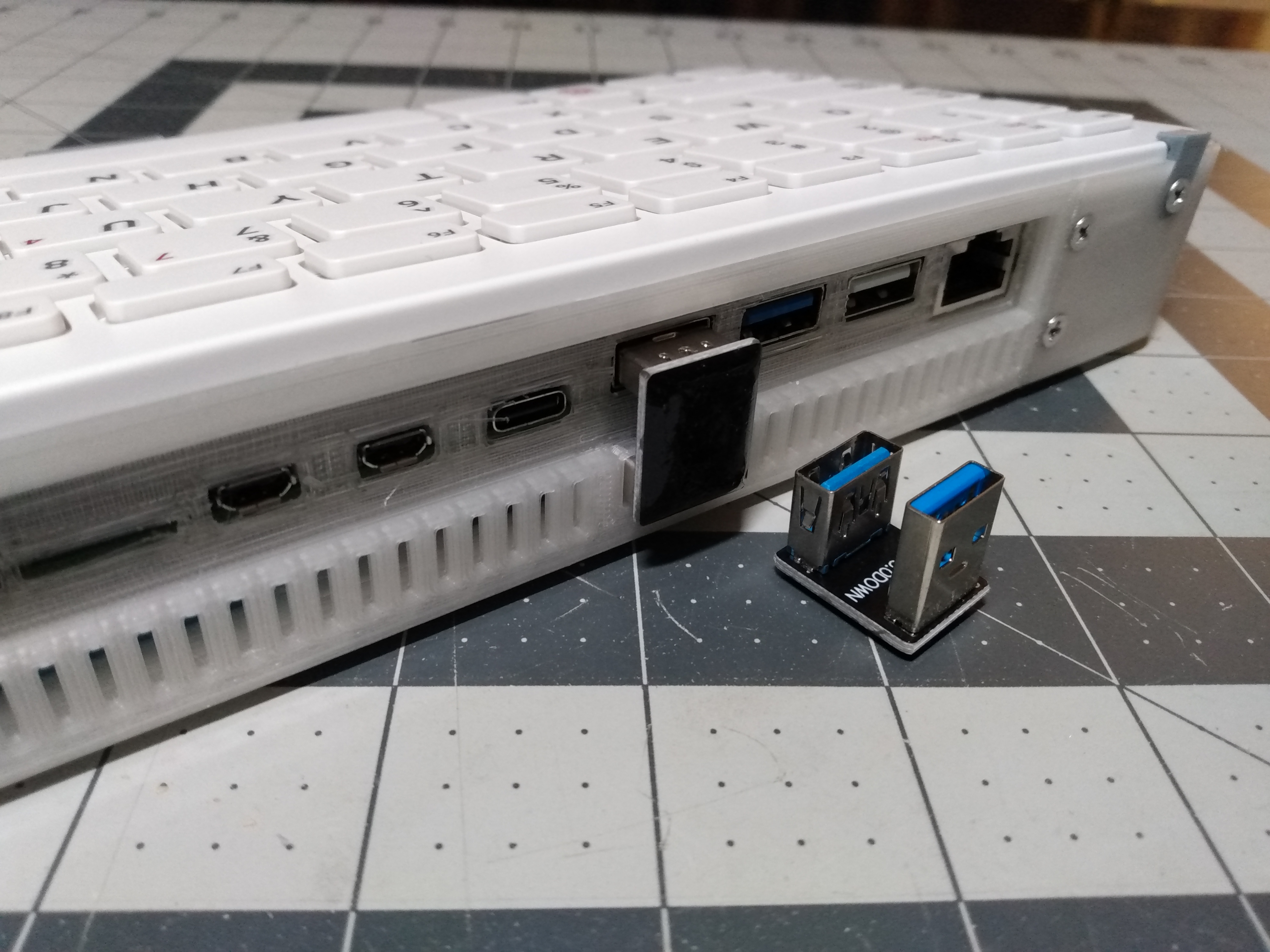 Update for my Pi 400 Case for use with a 180 Degree USB Adapter from AliExpress