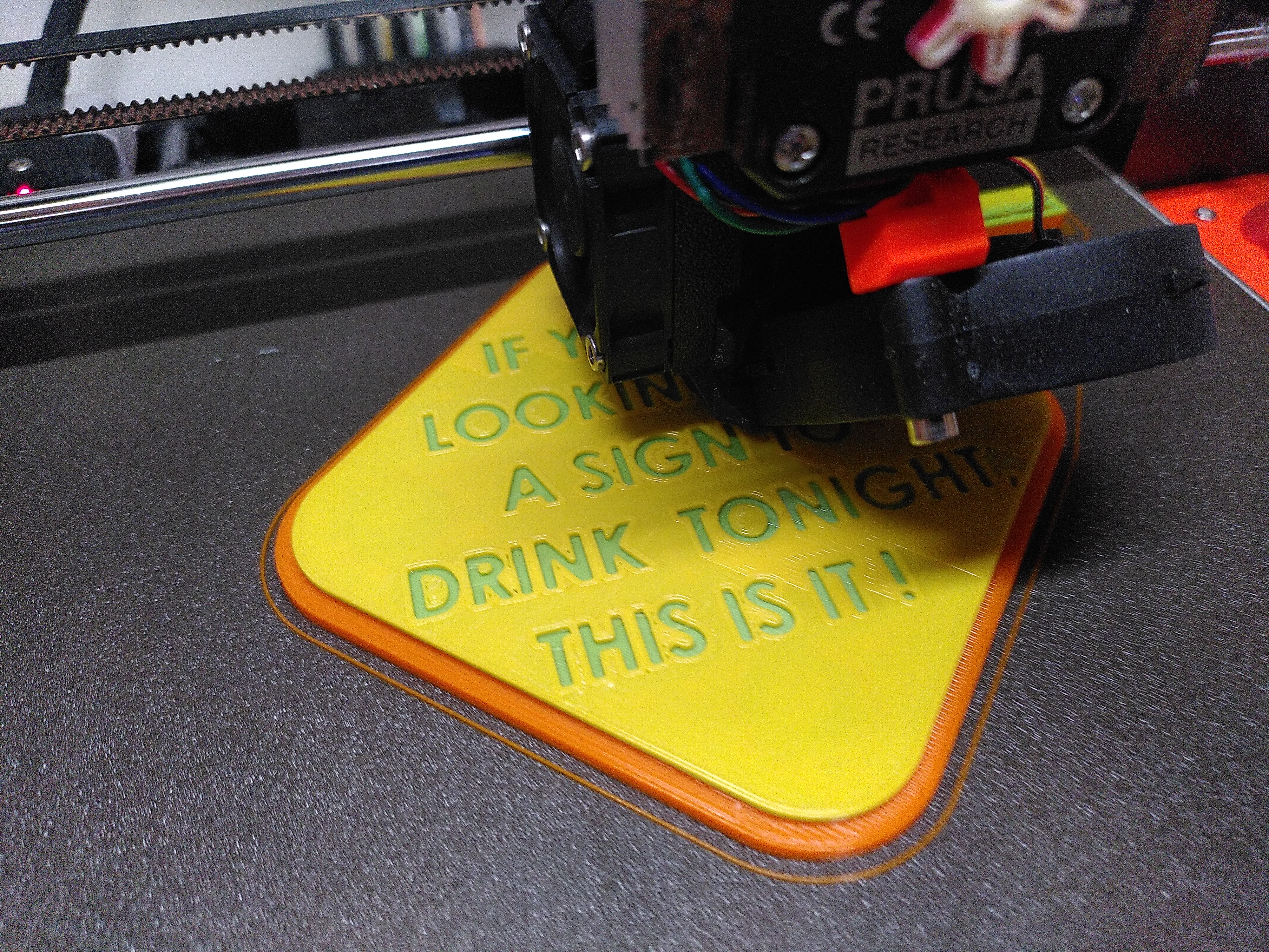 Sign to drink with magnets