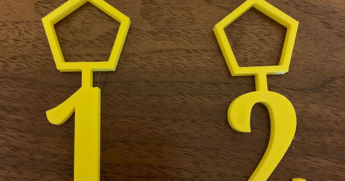 Keychain Number Tags by Jeramy Download free STL model