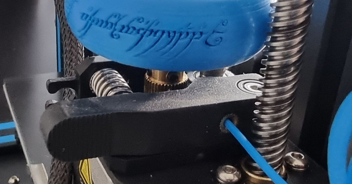 Ender 3 V2 Extruder knob Ring from Lord Of The Rings by Adioliquid