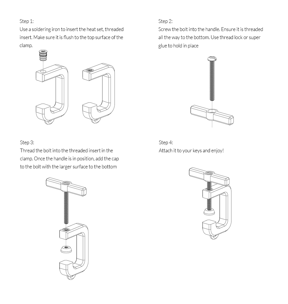 Keychain CClamp by Whisky Lima Download free STL model