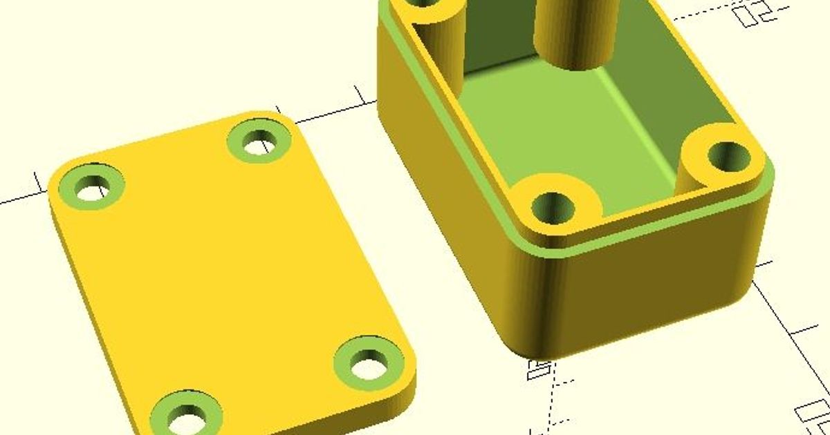 OpenSCAD customizable case by Starwhooper Download free STL model