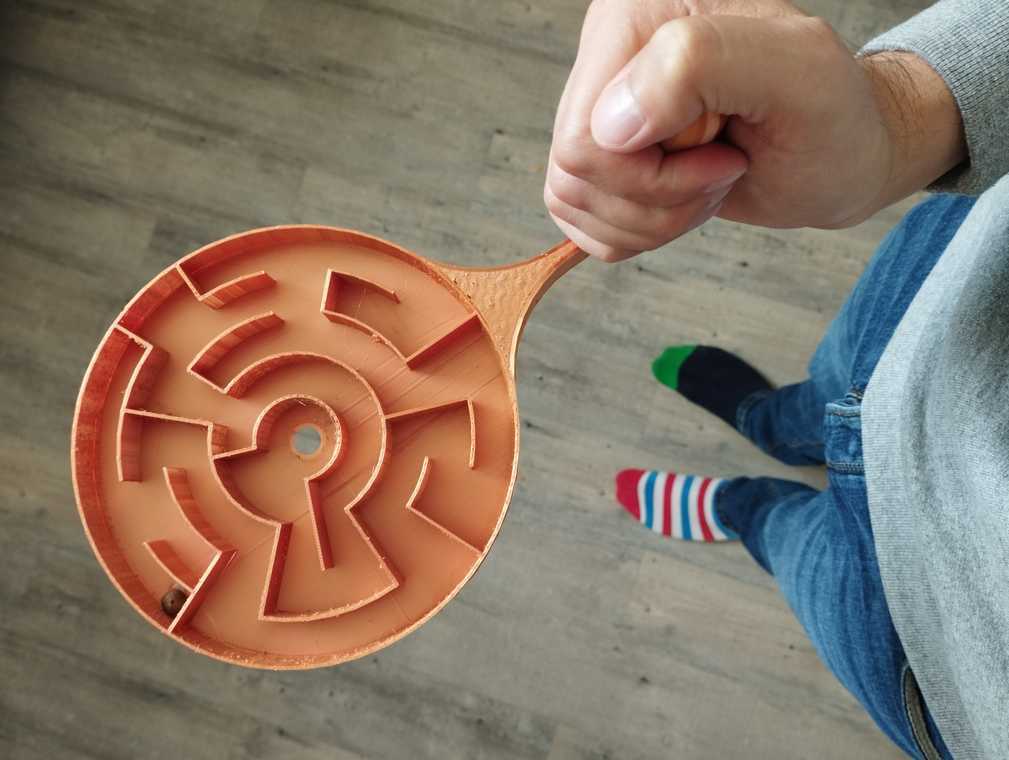 Marble maze with joystick