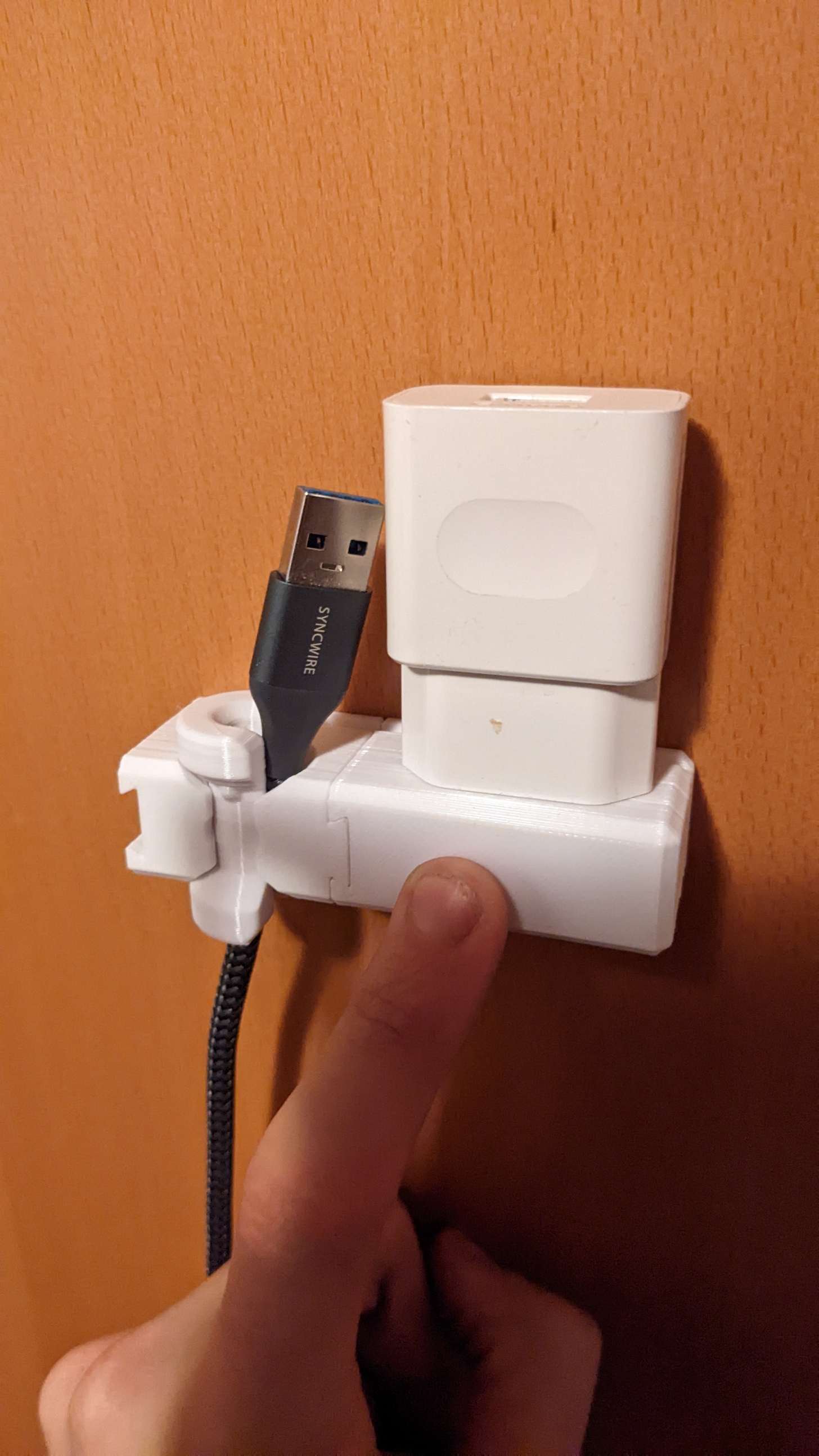 Mount for power adapter - revolving cable mount