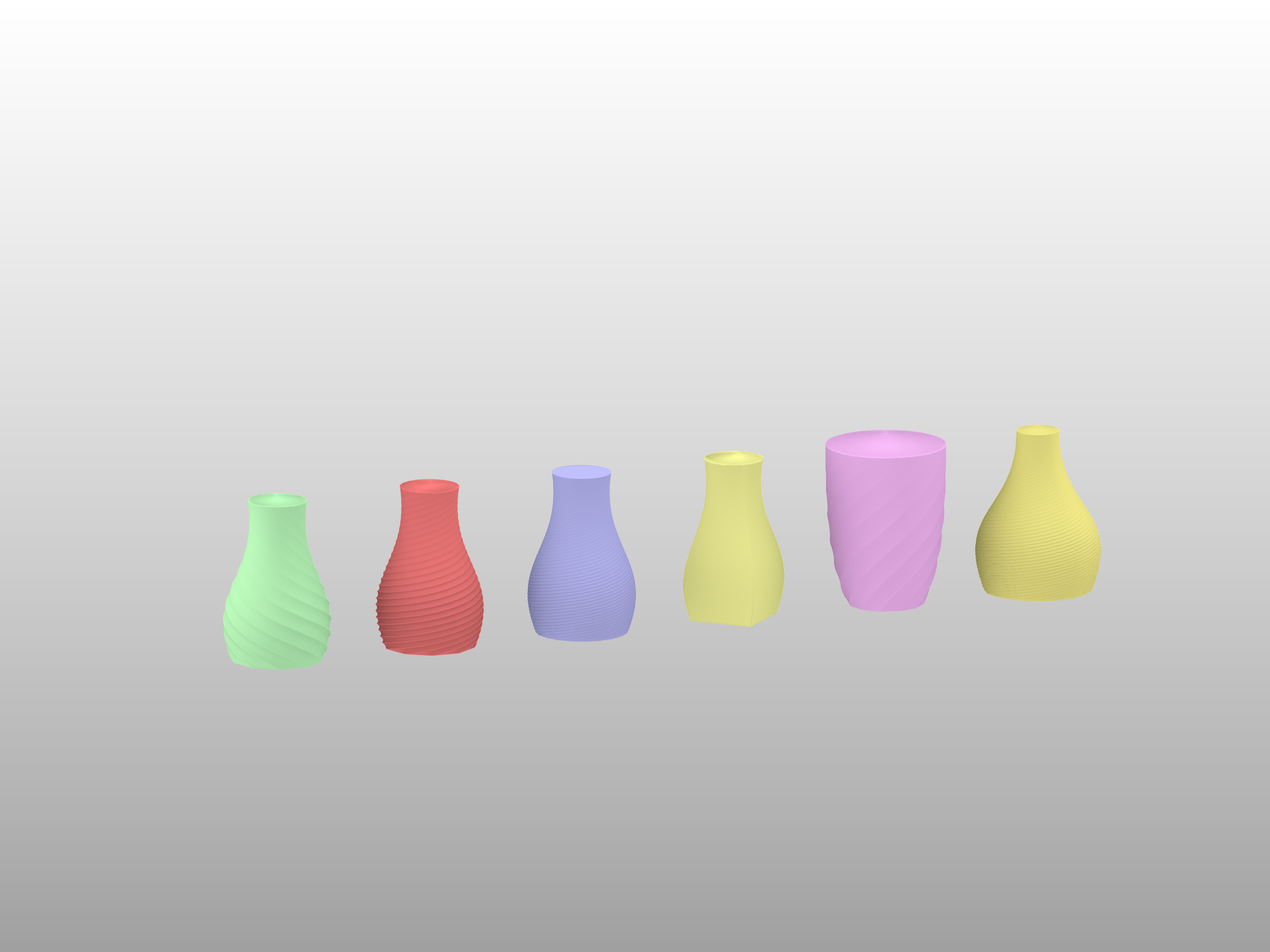 Miniatura 3 do modelo 3D Polygon Spiral Vase