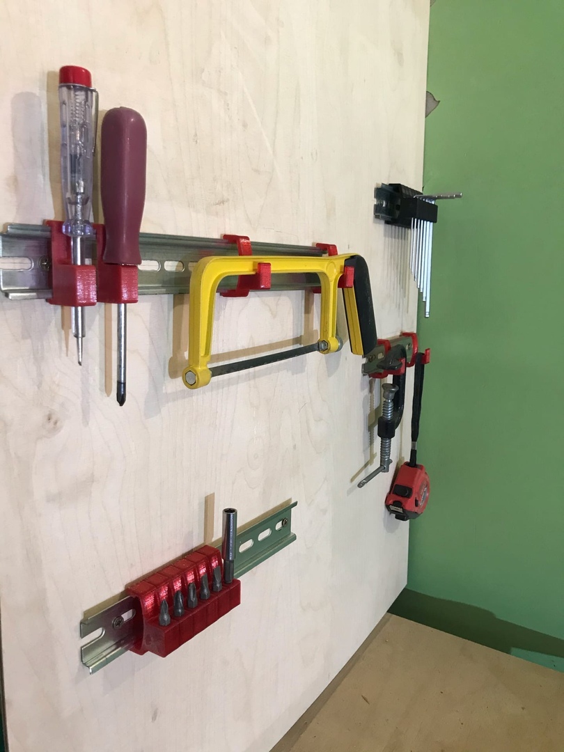 Tool holders for DINrail by Ivan Zotov Download free STL model