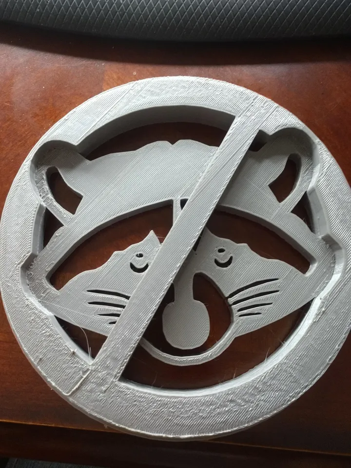 No Racoons sign by Nottingham82 | Download free STL model | Printables.com