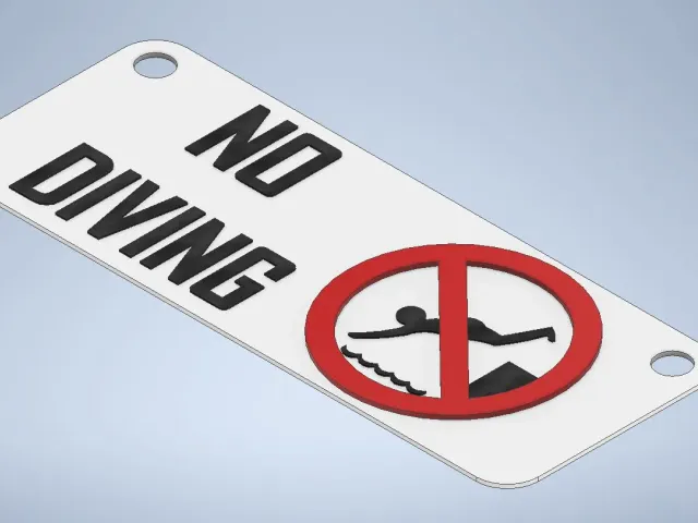 No Diving Sign