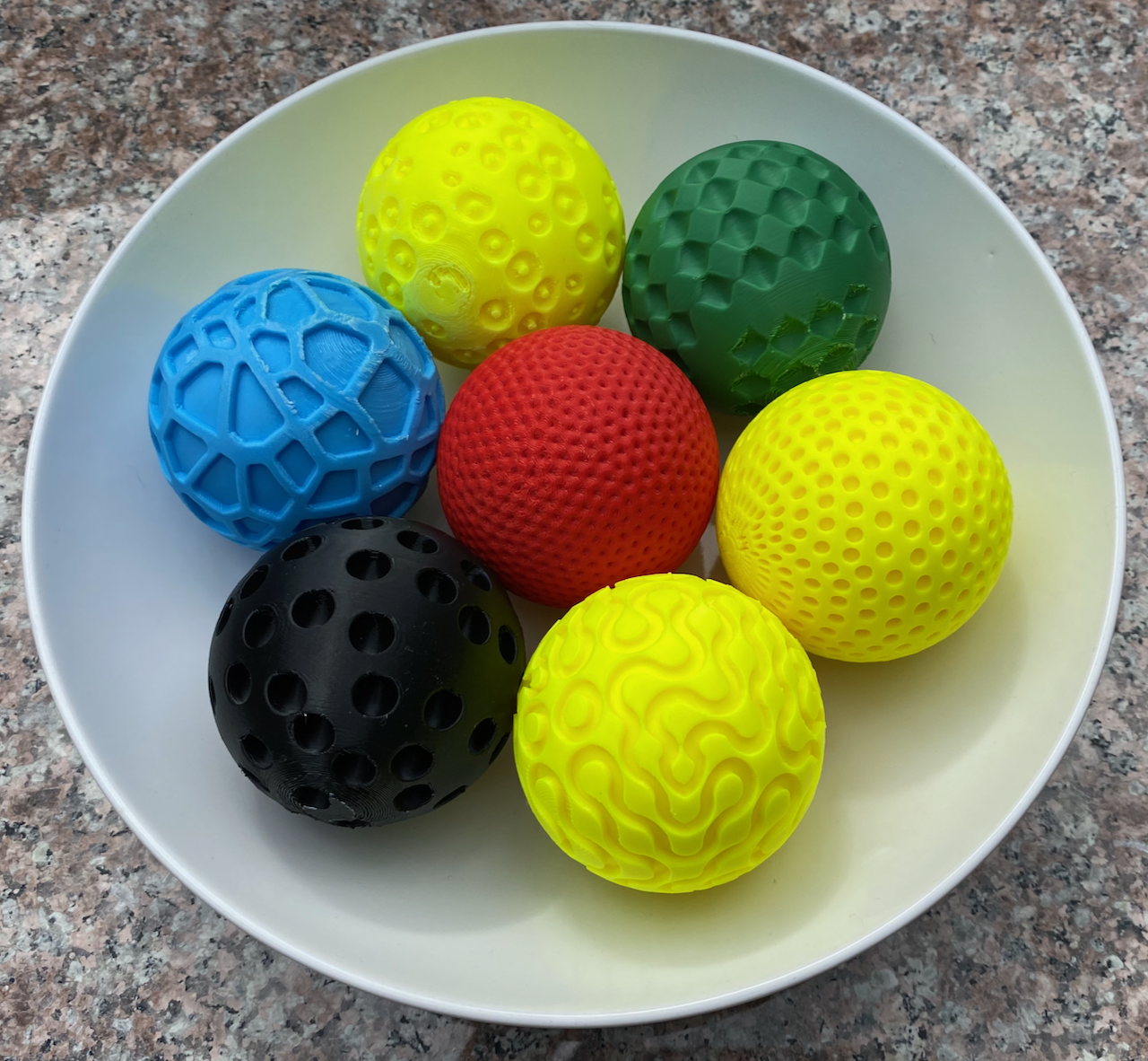 Clay Stamp Balls 01: Branchy & Truchet