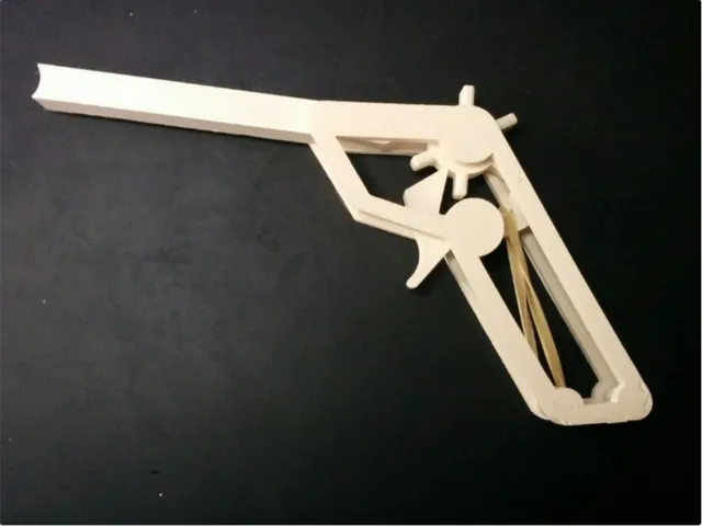 Rubber band gun - no screws required Reupload