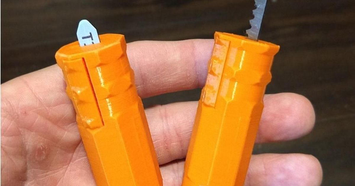 Jigsaw blade handle by AHoward Download free STL model