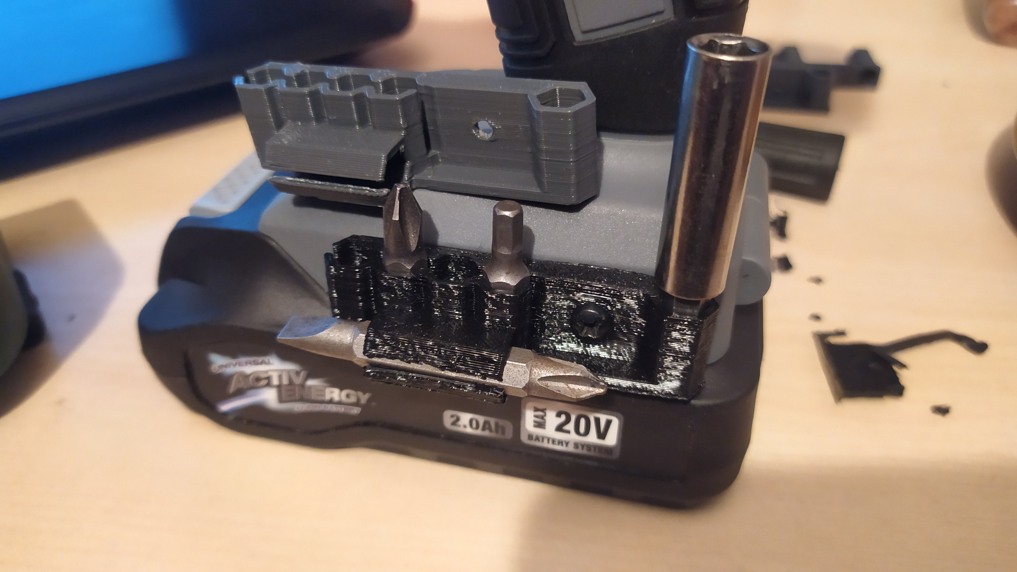 Aldi Ferrex drill hex bits holder.