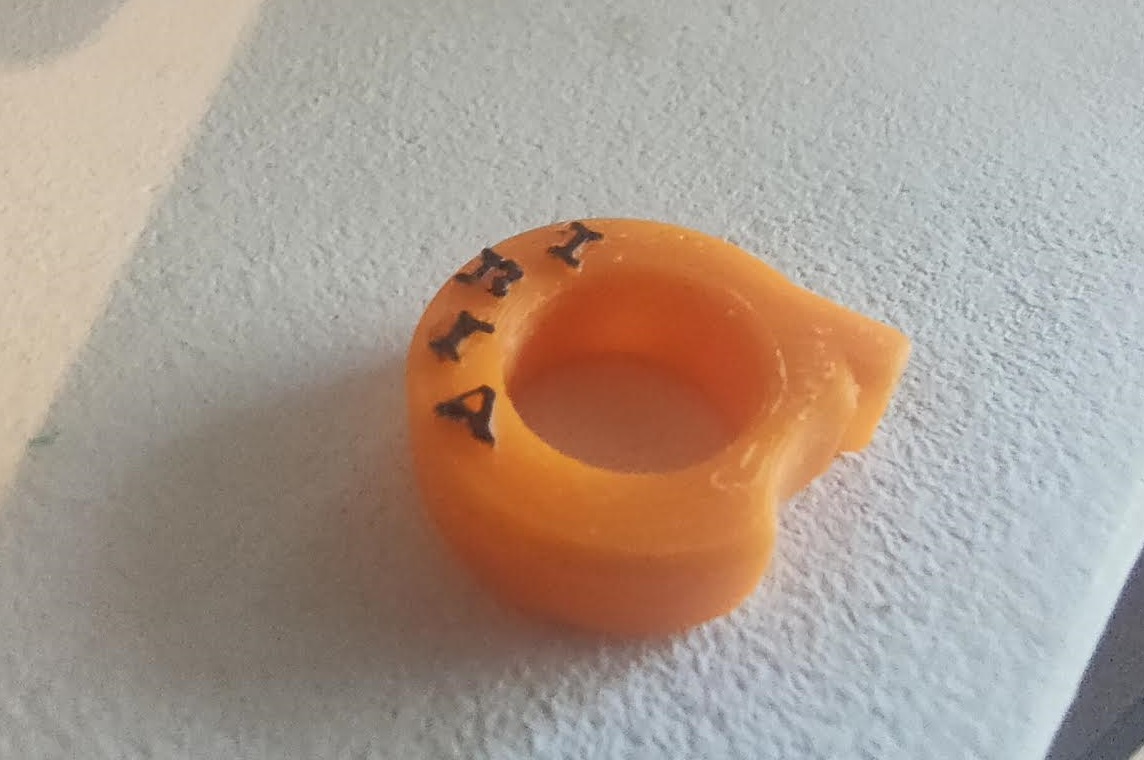 Silbanillo (whitle ring). Custon names 3D model thumbnail
