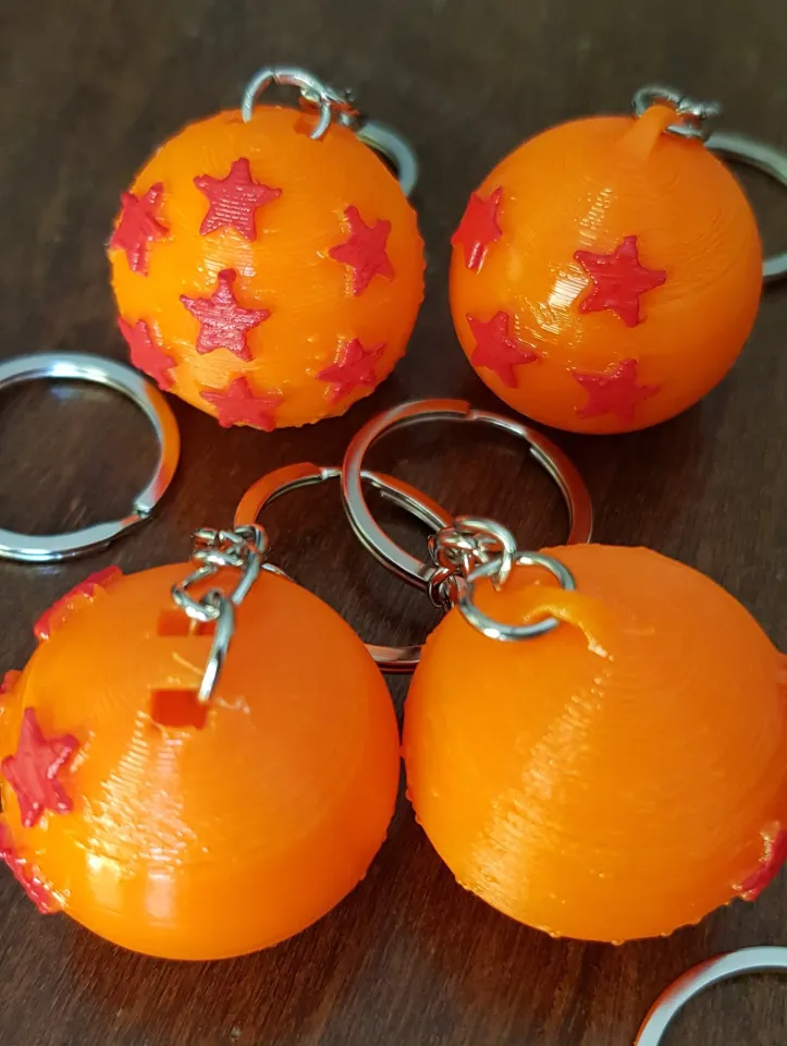 Free STL file PAIR OF DRAGON BALL Z FRIENDSHIP KEY RINGS / KEY