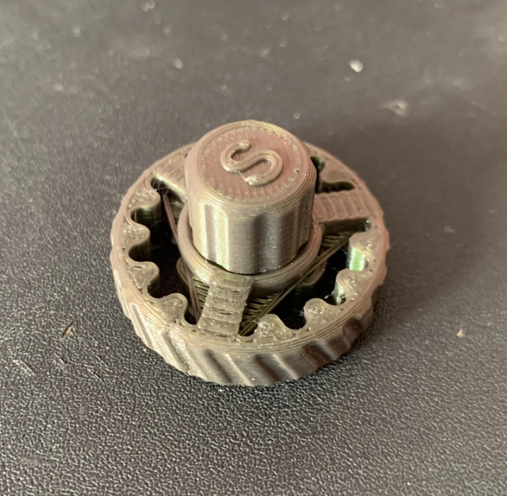 Printinplace Rotary Fidget Detent Knob with detent strength options