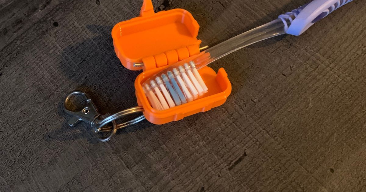 Toothbrush Travel Case keychain by TETYY_ Download free STL model