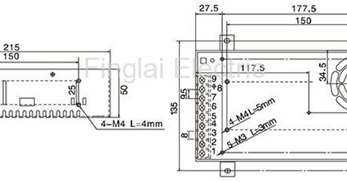 Power supply (S-360-24) mount for 4040 extrusion by hubi | Download ...